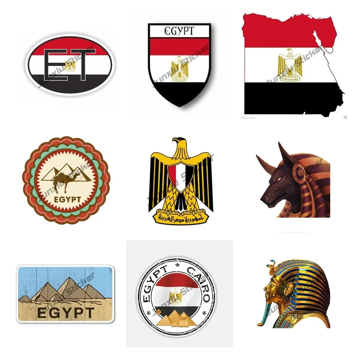 Car Accessories Egypt - Calcomanía de la bandera de Egipto,