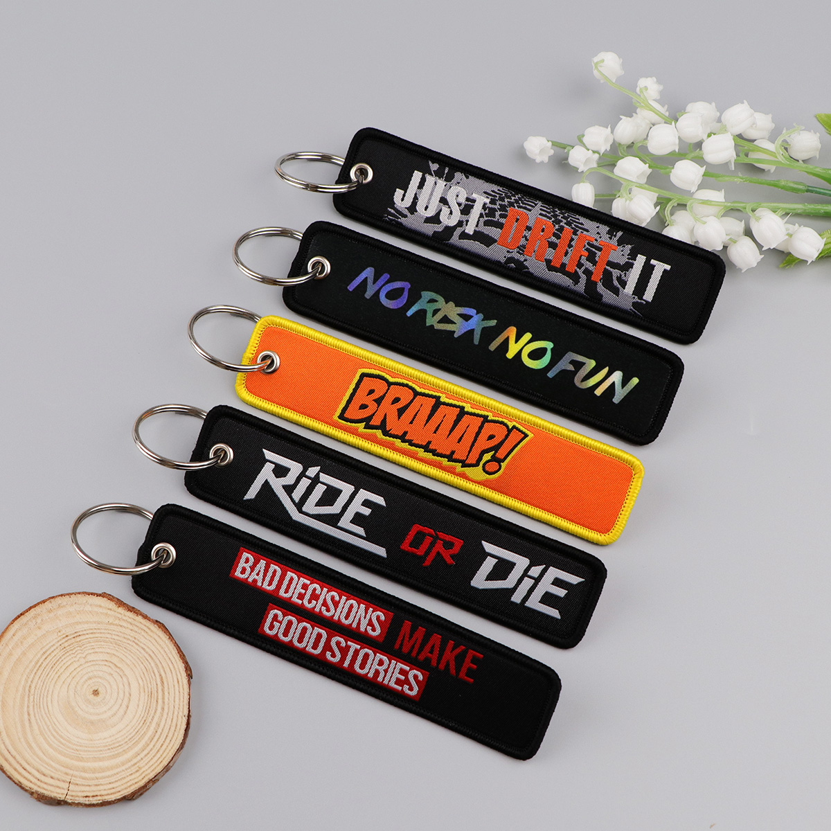 1 Pieza de Llavero Bordado con - Car Accessories Quotation reseña y precio